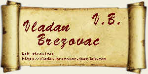 Vladan Brezovac vizit kartica